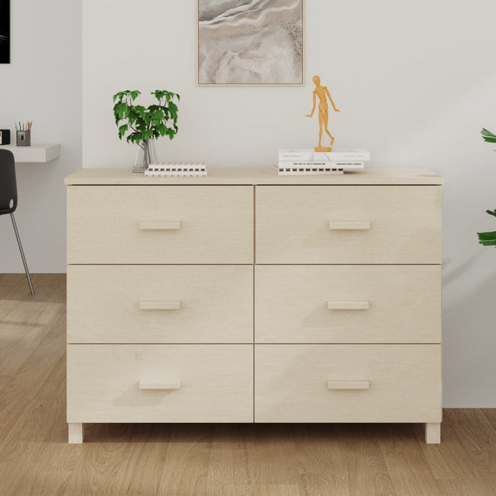 skænk HAMAR 113x40x80 cm fyrretræ honningbrun