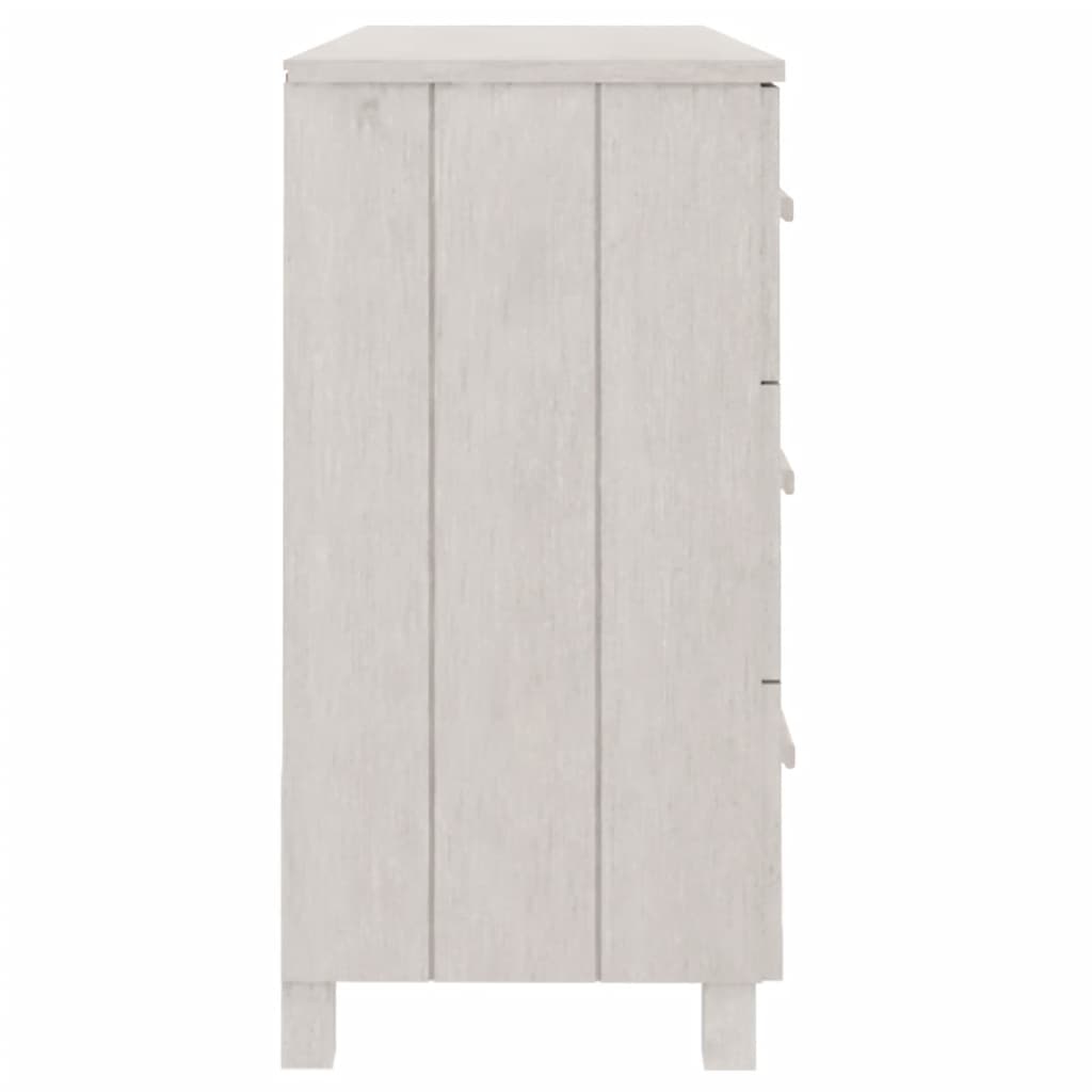 skænk HAMAR 113x40x80 cm massivt fyrretræ hvid