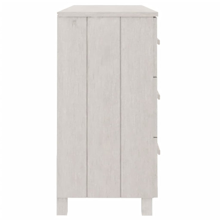 skænk HAMAR 113x40x80 cm massivt fyrretræ hvid