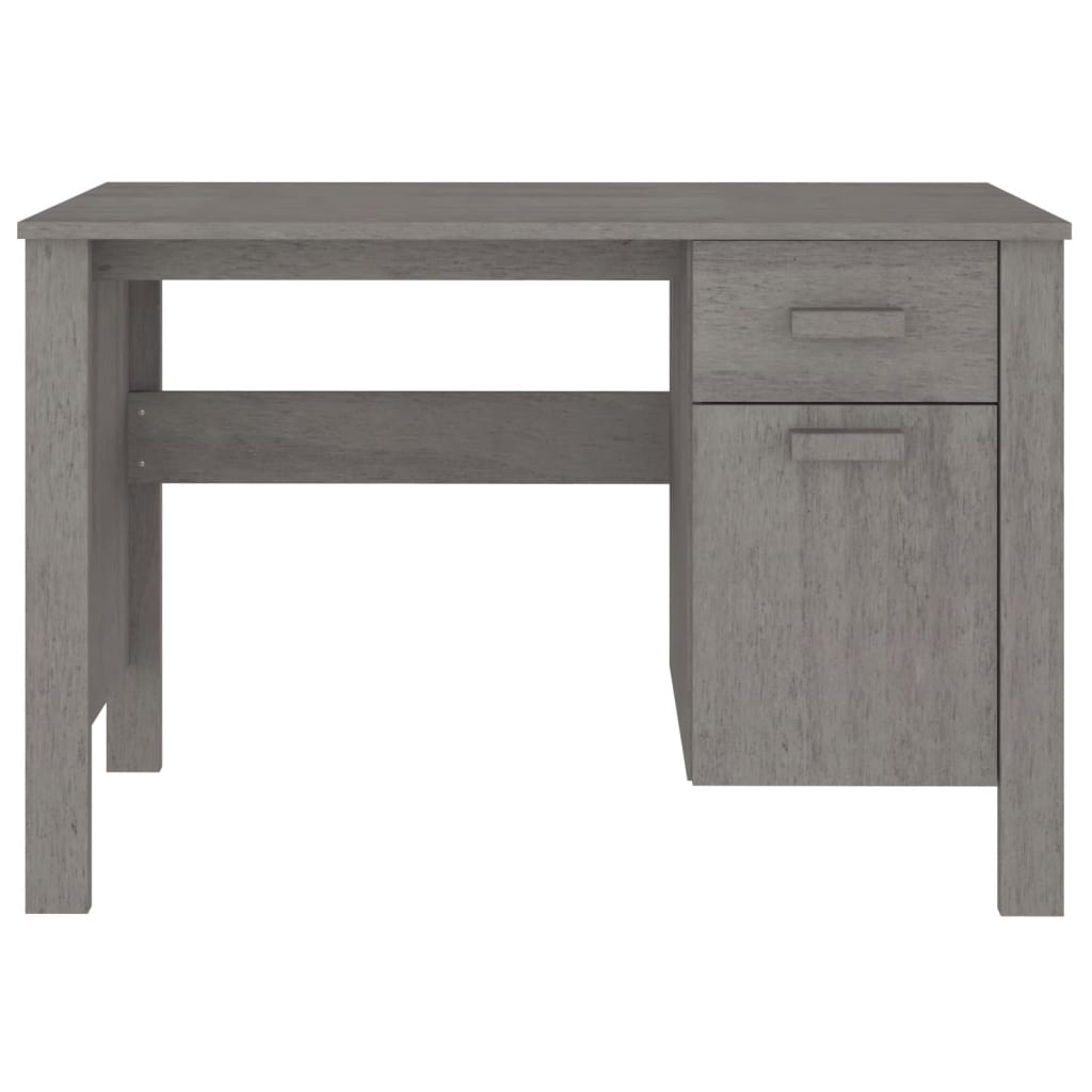 skrivebord HAMAR 113x50x75 cm massivt fyrretræ lysegrå