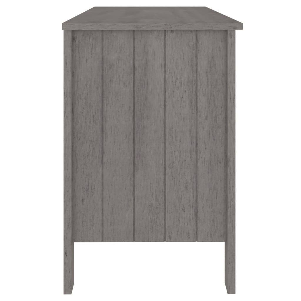 skrivebord HAMAR 113x50x75 cm massivt fyrretræ lysegrå