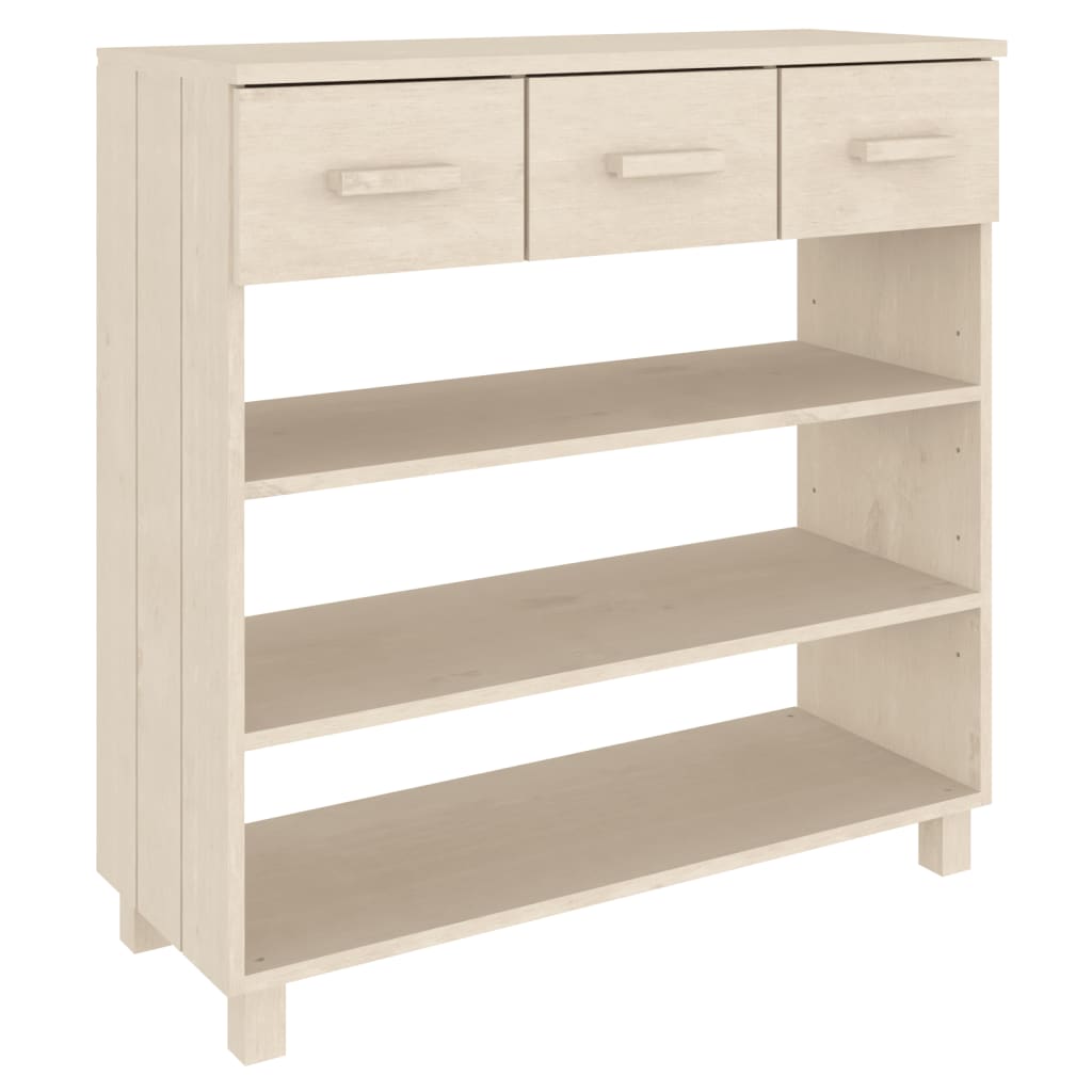 konsolbord HAMAR 90x35x90 cm massivt fyrretræ honningbrun