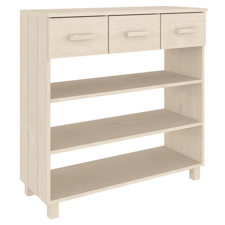 konsolbord HAMAR 90x35x90 cm massivt fyrretræ honningbrun