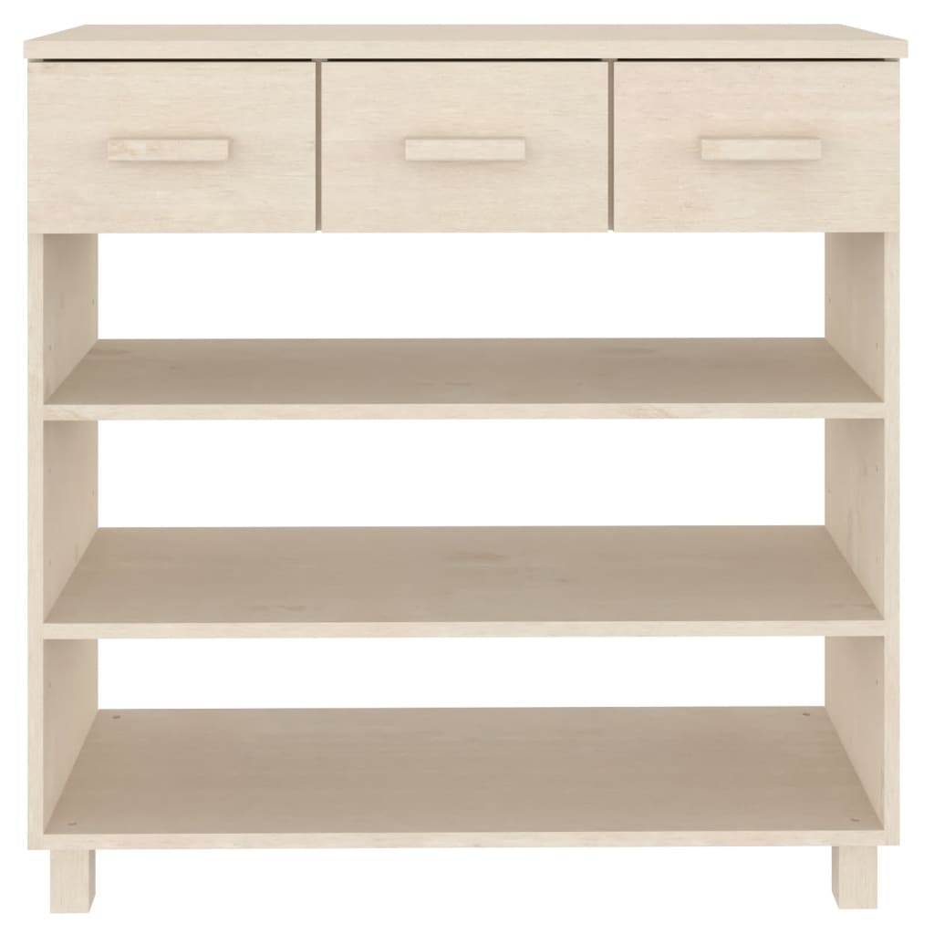 konsolbord HAMAR 90x35x90 cm massivt fyrretræ honningbrun