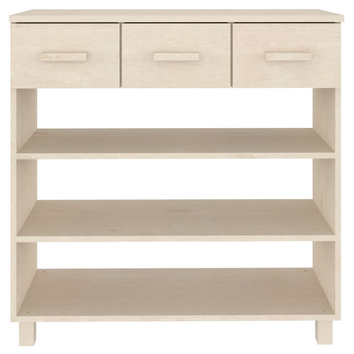 konsolbord HAMAR 90x35x90 cm massivt fyrretræ honningbrun