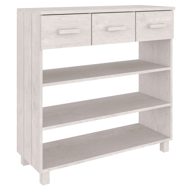 konsolbord HAMAR 90x35x90 cm massivt fyrretræ hvid