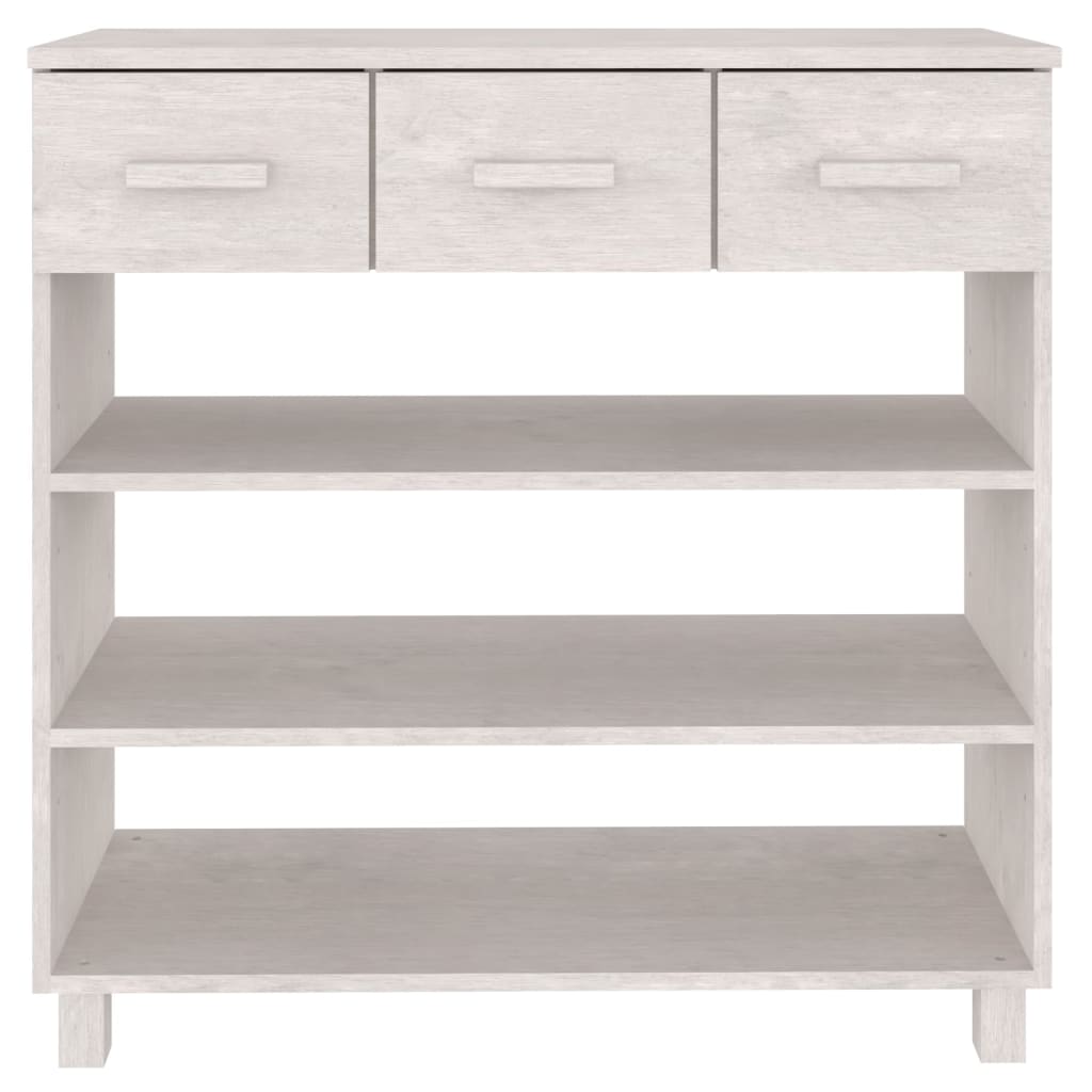 konsolbord HAMAR 90x35x90 cm massivt fyrretræ hvid
