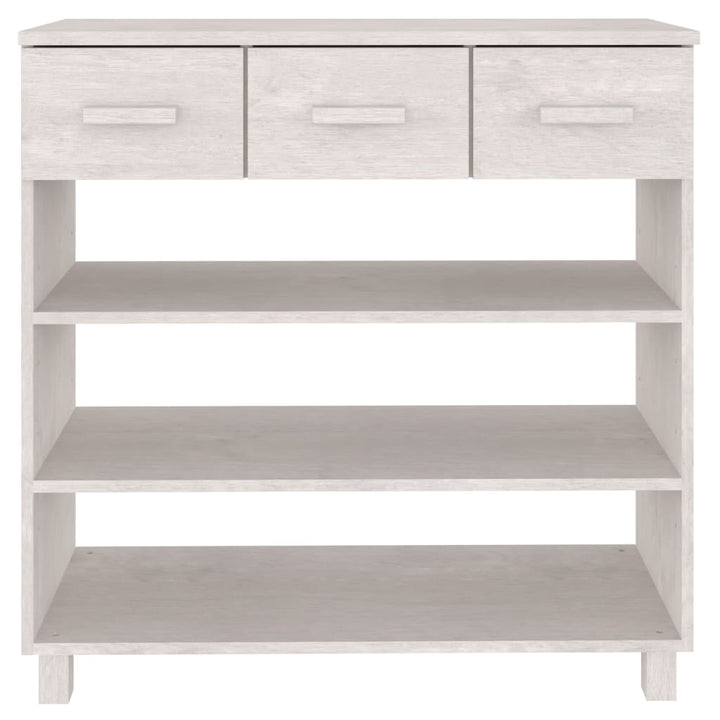 konsolbord HAMAR 90x35x90 cm massivt fyrretræ hvid