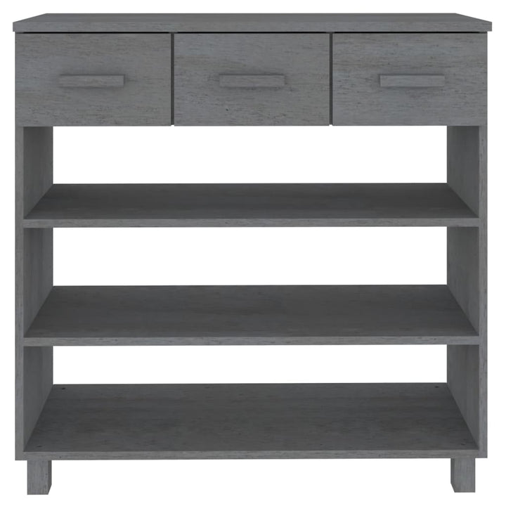 konsolbord HAMAR 90x35x90 cm massivt fyrretræ mørkegrå