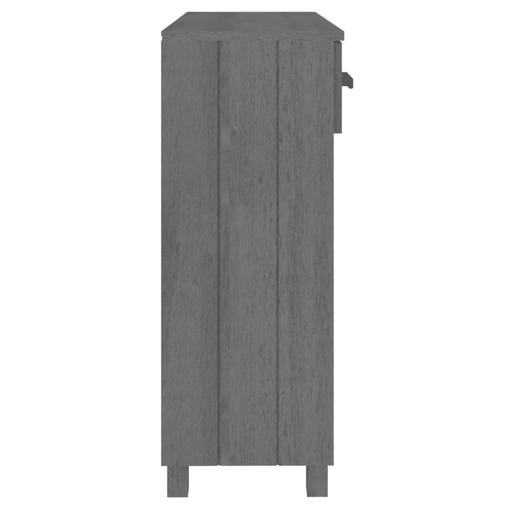 konsolbord HAMAR 90x35x90 cm massivt fyrretræ mørkegrå