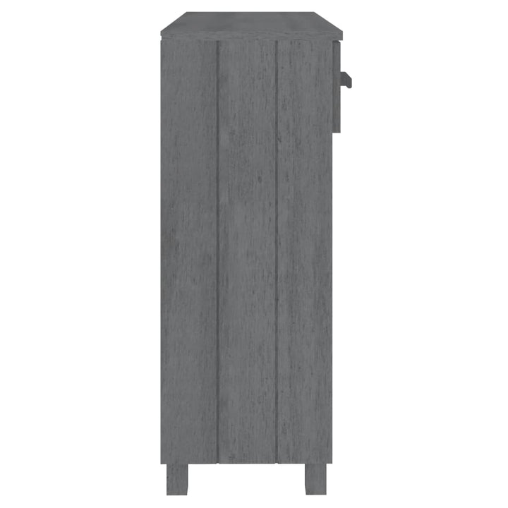 konsolbord HAMAR 90x35x90 cm massivt fyrretræ mørkegrå