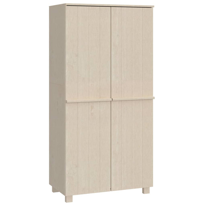 klædeskab HAMAR 89x50x180 cm massivt fyrretræ honningbrun