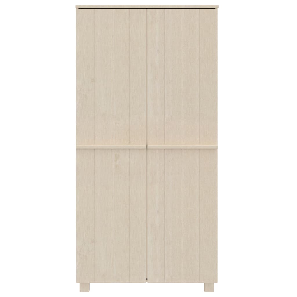 klædeskab HAMAR 89x50x180 cm massivt fyrretræ honningbrun