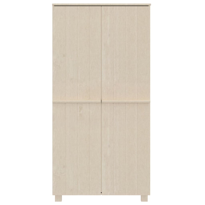 klædeskab HAMAR 89x50x180 cm massivt fyrretræ honningbrun