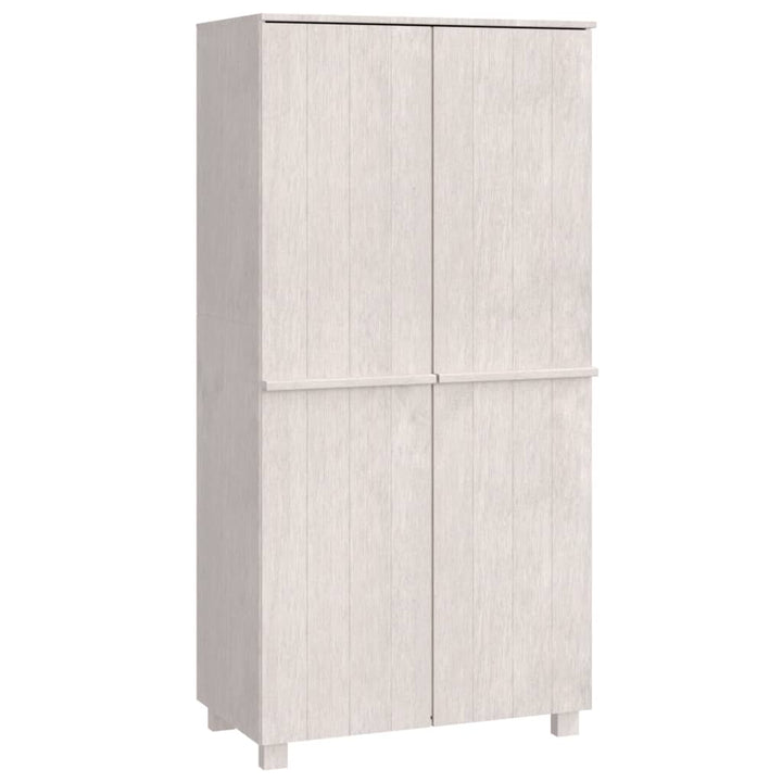 klædeskab HAMAR 89x50x180 cm massivt fyrretræ hvid