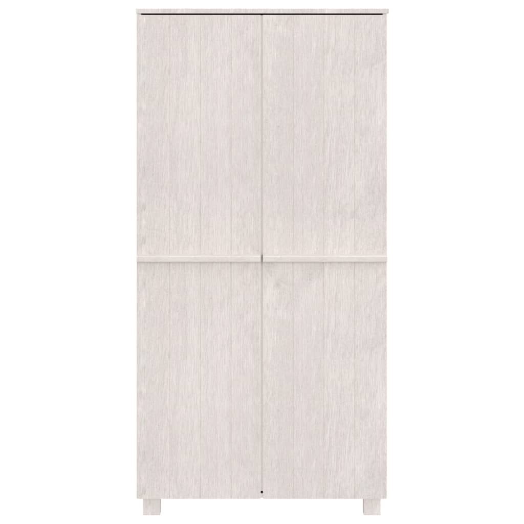 klædeskab HAMAR 89x50x180 cm massivt fyrretræ hvid