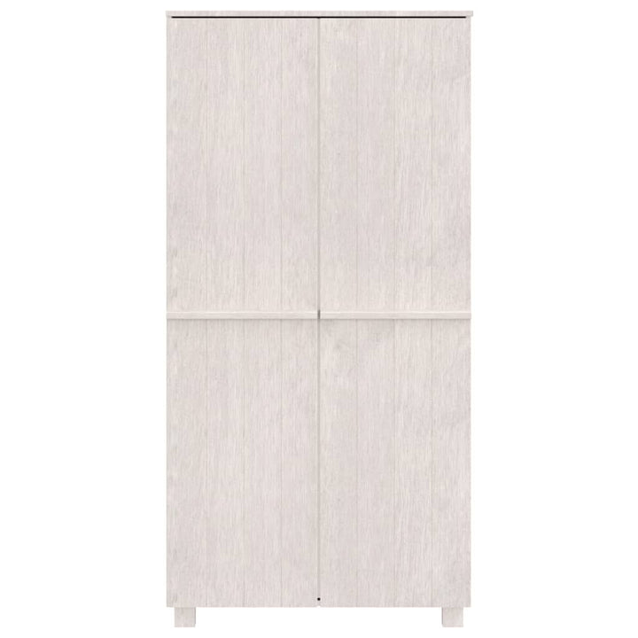 klædeskab HAMAR 89x50x180 cm massivt fyrretræ hvid