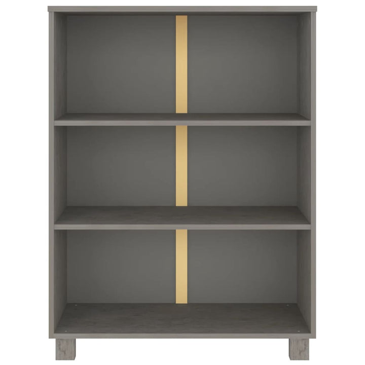 bogskab HAMAR 85x35x112 cm massivt fyrretræ lysegrå