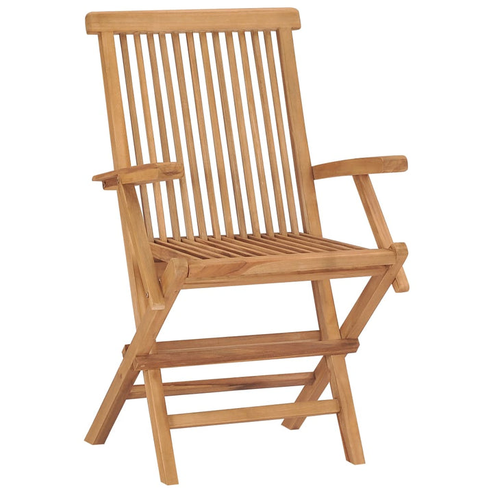 foldbare havestole 4 stk. massivt teaktræ