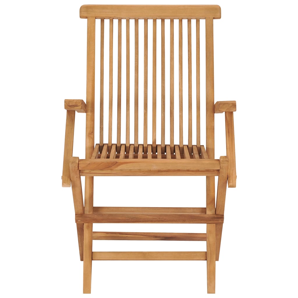 foldbare havestole 4 stk. massivt teaktræ
