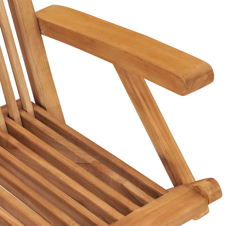 foldbare havestole 4 stk. massivt teaktræ