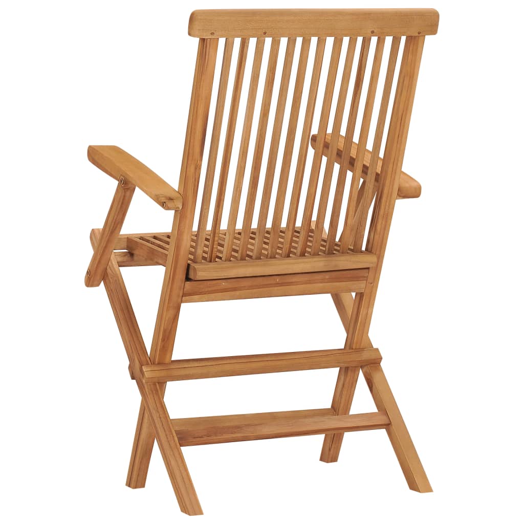 foldbare havestole 8 stk. massivt teaktræ