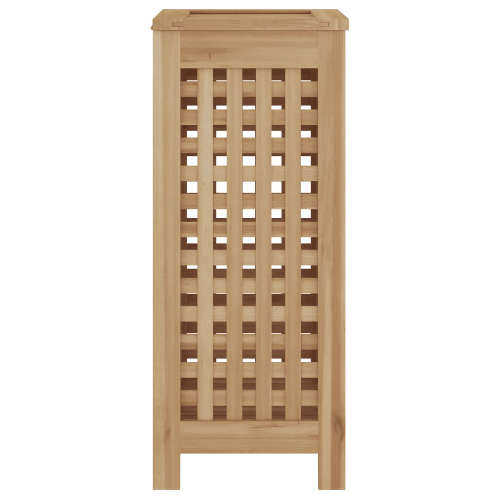 vasketøjskurv 35x25x60 cm massivt teaktræ