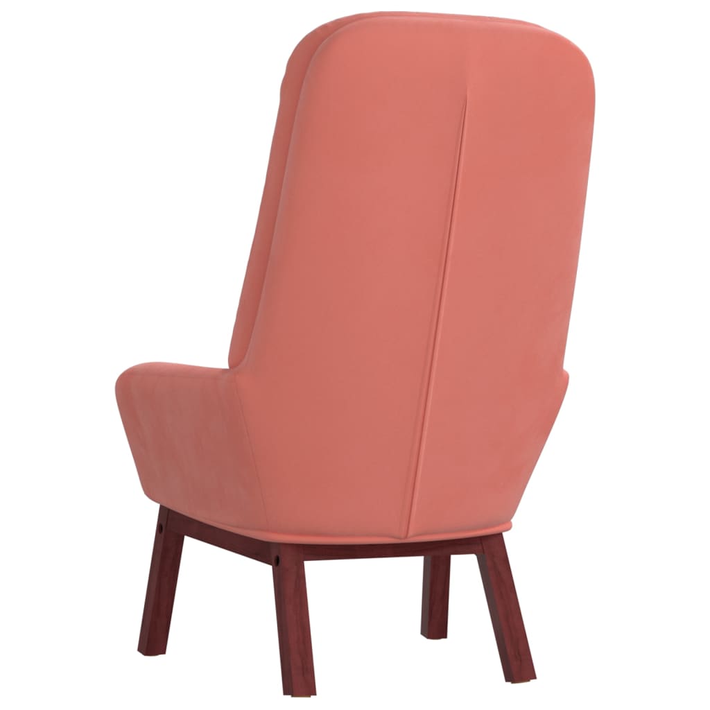 lænestol fløjl pink