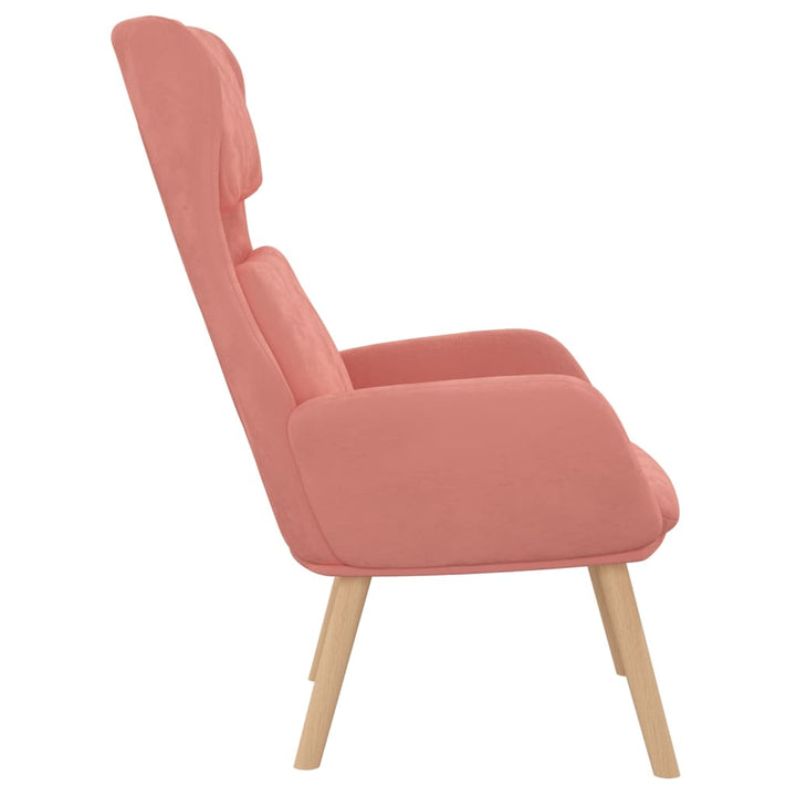 lænestol fløjl pink