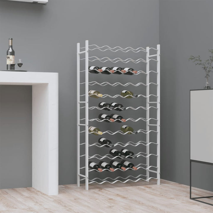 vinreol til 72 flasker metal hvid