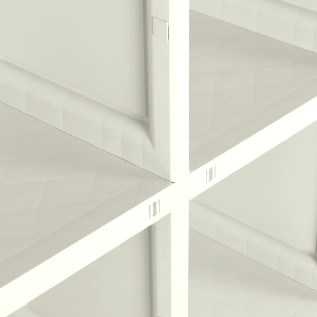 plastikskab 79x43x125 cm trædesign vaniljehvid