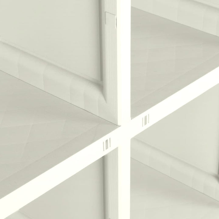 plastikskab 79x43x125 cm trædesign vaniljehvid