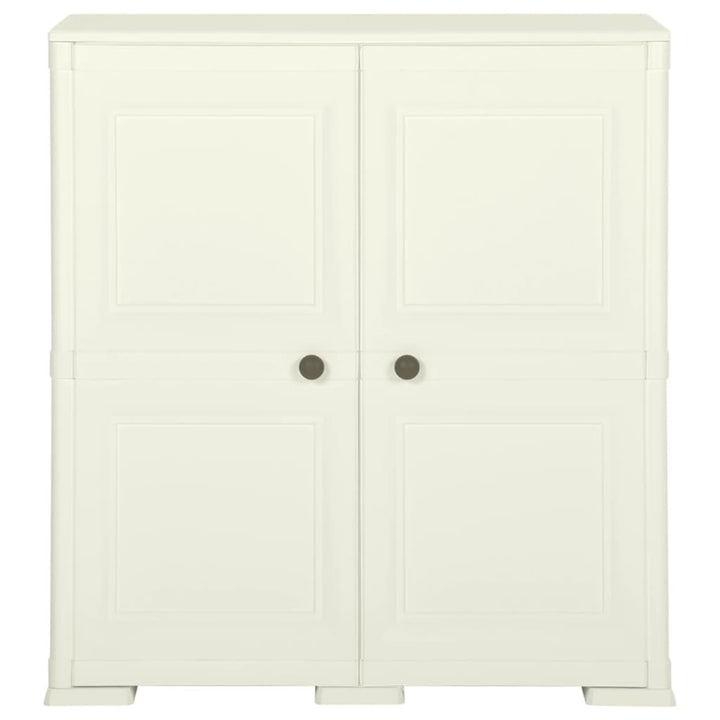plastikskab 79x43x85,5 cm trædesign vaniljehvid