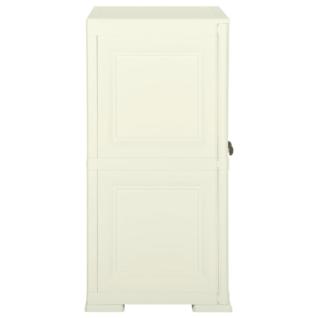 plastikskab 79x43x85,5 cm trædesign vaniljehvid
