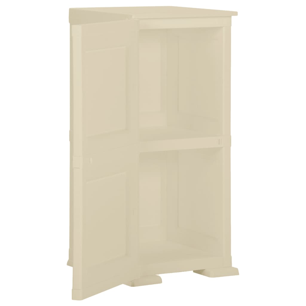 plastikskab 40x43x85,5 cm trædesign angorahvid