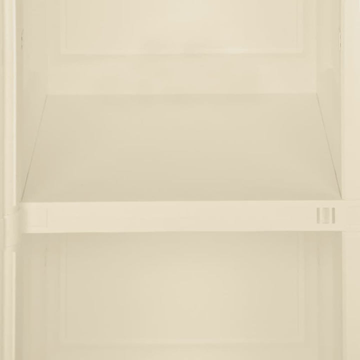 plastikskab 40x43x85,5 cm trædesign angorahvid