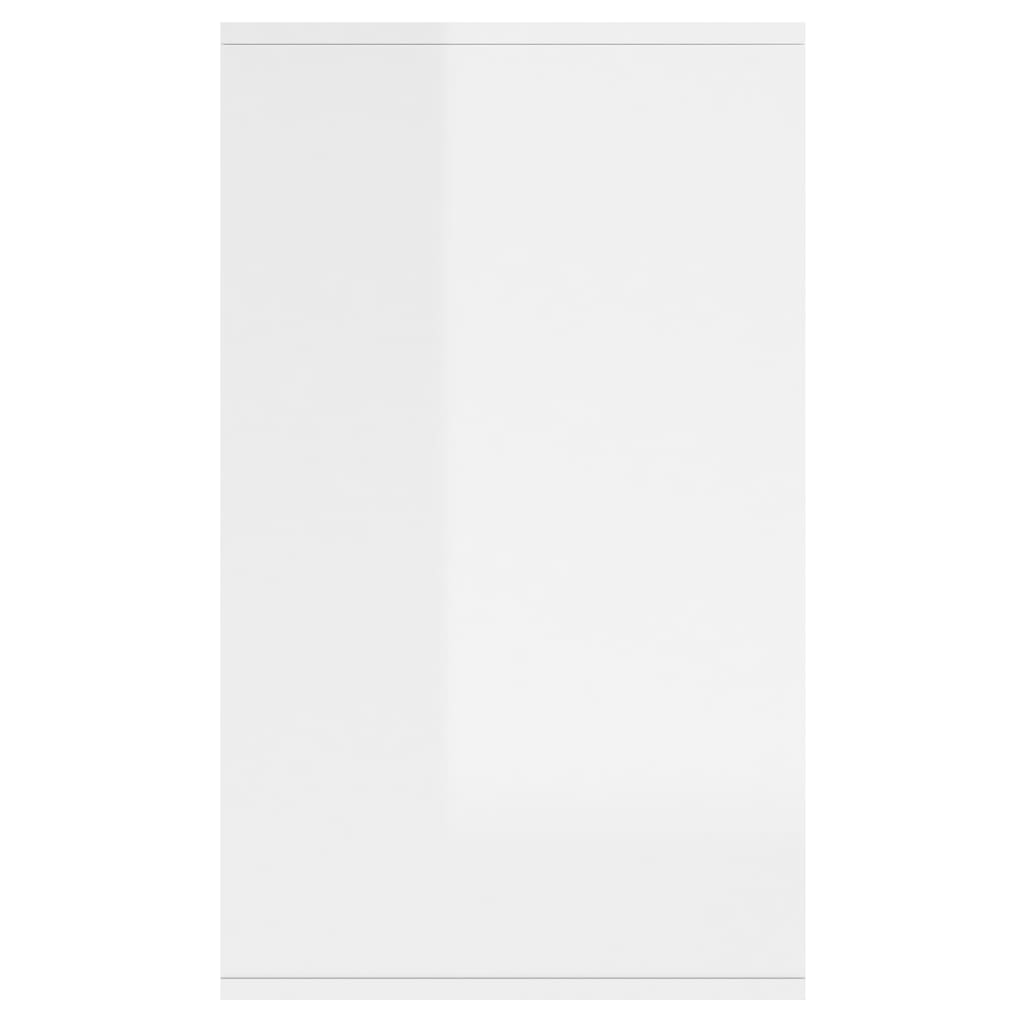 skænk 135x41x75 cm konstrueret træ hvid højglans