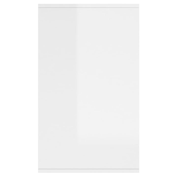 skænk 135x41x75 cm konstrueret træ hvid højglans
