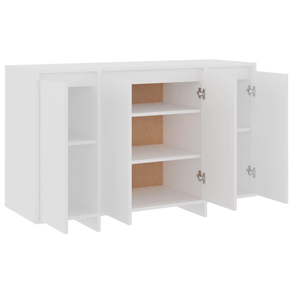 skænk 120x41x75 cm konstrueret træ hvid