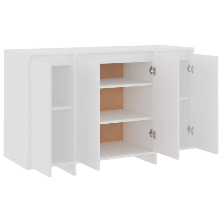 skænk 120x41x75 cm konstrueret træ hvid