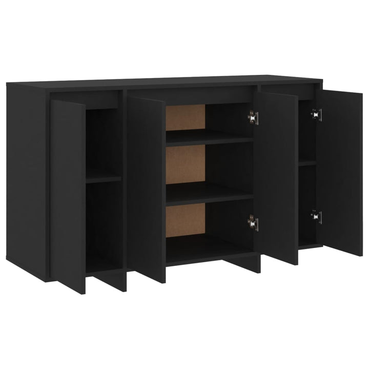 skænk 120x41x75 cm konstrueret træ sort