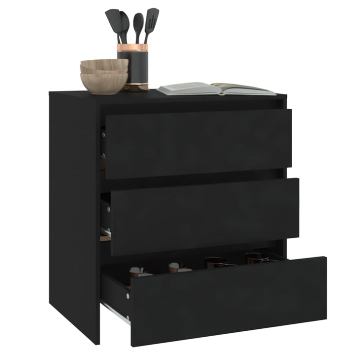 skænk 70x41x75 cm konstrueret træ sort