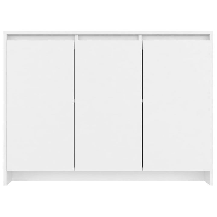 skænk 102x33x75 cm konstrueret træ hvid