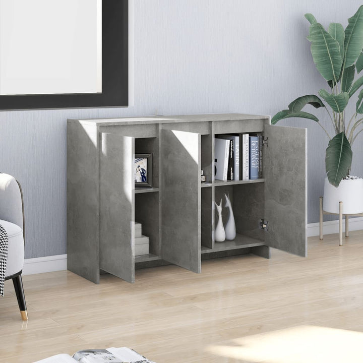 skænk 102x33x75 cm konstrueret træ betongrå