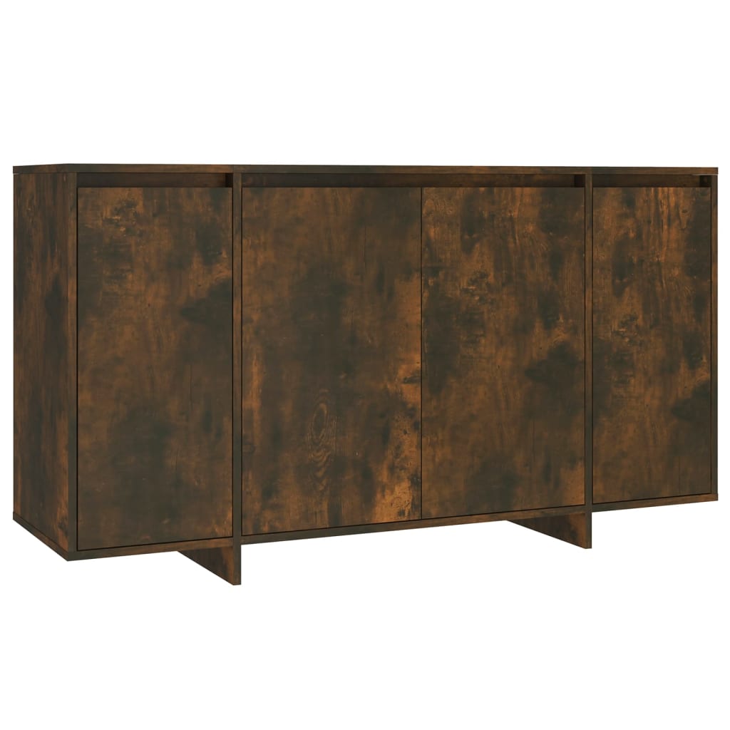 skænk 135x41x75 cm konstrueret træ røget egetræsfarve