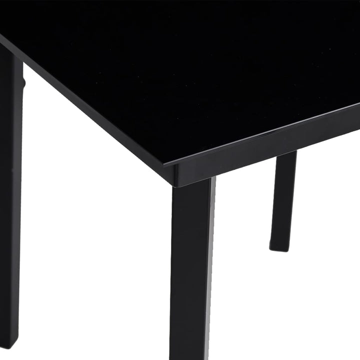 havebord 140x70x74 cm stål og glas sort