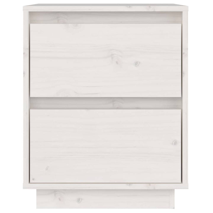 sengeborde 2 stk. 40x35x50 cm massivt fyrretræ hvid