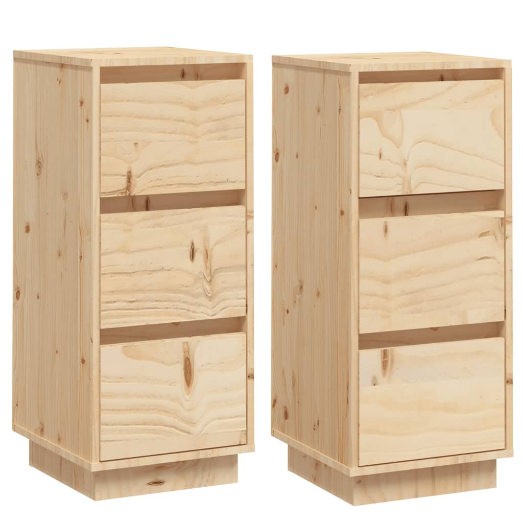 skænke 2 stk. 32x34x75 cm massivt fyrretræ