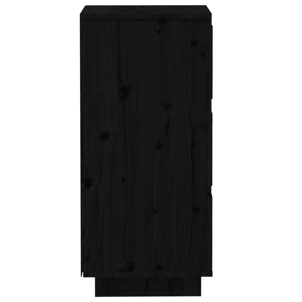 skænke 2 stk. 32x34x75 cm massivt fyrretræ sort