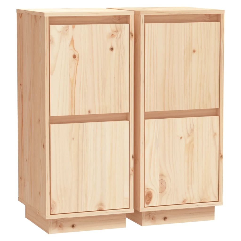 skænke 2 stk. 31,5x34x75 cm massivt fyrretræ